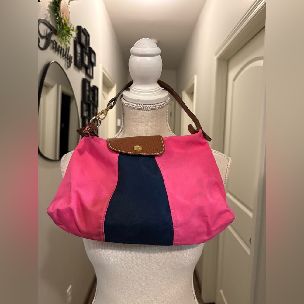 Longchamp Pink and Blue Bag y2k style!
